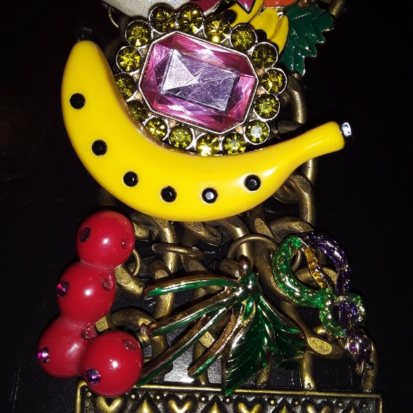 Betsey Johnson Skull pineapple Snake Banana Cherry - Picture 4 of 9